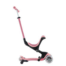 GLOBBER skrejritenis Go Up Deluxe Lights 360°, pasteļrozā, 699-310