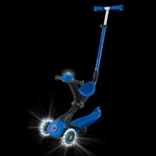 GLOBBER skrejritenis Go Up Deluxe Lights, tumši zils, 748-600