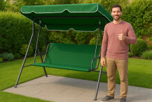 Сиденье для качелей в саду 127x100 см Зеленое MultiGarden