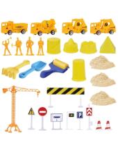 WOOPIE Magical Kinetic Sand Construction Site Crane Cars