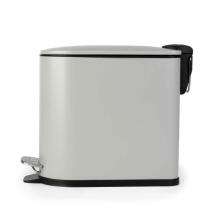 Beldray LA036690GRYPEU7  Slimline D-Shaped Pedal Bin - Grey 5-Litre