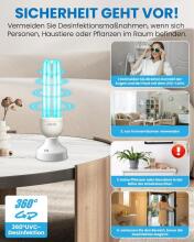 Lamp Disinfectant Ozone Light  Art.291811 Portable UV-C lamp sterilization disinfection