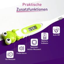 Bebe Basic Digital Thermometer with Flexible Tip Art.SC 44 Frog Digitālais termometrs ar mīksto uzgali