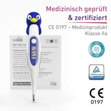 Bebe Basic Digital Thermometer with Flexible Tip Art.SC 44 Penguin Digitālais termometrs ar mīksto uzgali