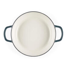 Salter BW13772GR Chester 2.8L Shallow Cast Iron Casserole Pot 30 cm, Green
