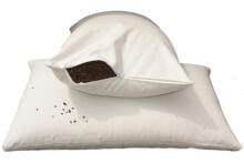 La Bebe™ Pillow Eco 58x30 Art.291993 Random Pillow with pillowcase (random color) 58x30 with ECO buckwheat filling