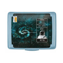 Food storage container deco-click-box mini 0.5L Carla &amp;quot;Cosmos&rdquo; 17x13x3.5cm blue