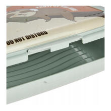 Food storage container deco-click-box mini 0.5L Carla &ldquo;Lazy Lui&rdquo; 17x13x3.5cm green