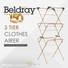 Beldray LA089397GRYEU7 150 Years 3 Tier Airer Grey & Copper