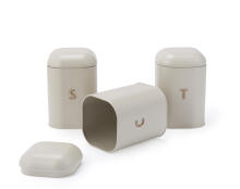 Salter BW13729OEU7 Pebble 3-Piece Canister Set Stone