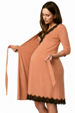 La Bebe™ Nursing Cotton Dress Donna Art.135986 Jade Невероятно комфортное платье/халатик для будущих и кормящих