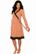 La Bebe™ Nursing Cotton Dress Donna Art.135986 Jade Невероятно комфортное платье/халатик для будущих и кормящих