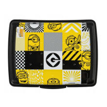 Food storage container deco-click-box midi 1L Carla &amp;quot;Minions Mosaic&amp;quot; 17x13x7cm black