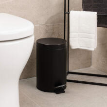Beldray LA038098BPEU7 3 Litre Soft-Close Round Pedal Bin, Black