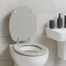 Beldray LA032355PGRY Wooden Toilet Seat, White