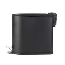 Beldray LA036690BLKPEU7  Slimline D-Shaped Pedal Bin  5-Litre, White