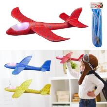 Bebe Basic Led Plane Art.292239 Glider plane polystyrene mix colour 48cm