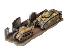 Revell plastmasas modeļa Char. B.1 bis un Renault FT.17 1:76