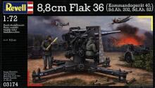 Revell plastmasas modelis 8,8 cm Flak 36 un Sd.Ah.202 1:72