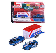 Majorette Racing Car + Trailer