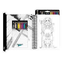 Buki profesionālā studija Manga krāsošanas grāmata