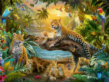 Ravensburger puzle 1500 gabali "Savanna atdzīvojas"