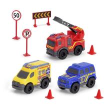 Dickie Toys Glābšanas dienestu stacija un transportlīdzekļu spēļu komplekts