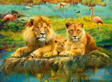 Ravensburger Puzzle 500pc Lions In The Savanna 
