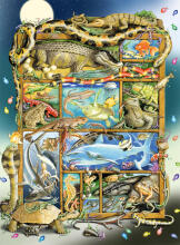 Ravensburger puzzle 200 pc Reptiles on a Picture Frame