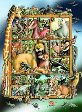 Пазл Ravensburger 100 деталей Животные в рамке