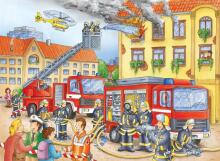Ravensburger puzle 100 gab. Ugunsdzēsēju brigāde