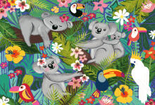 Ravensburger puzle 2x24 gabali Koalas un slothi