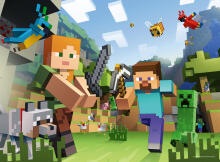 Пазл Ravensburger на 100 деталей: Стив и Алекс из Minecraft
