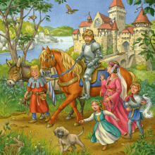 Ravensburger puzle 3x49 gabali Bruņinieku turnīrs