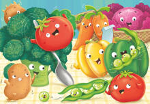 Ravensburger Puzzle 2x24 pc Fresh Fruits and Vegetables