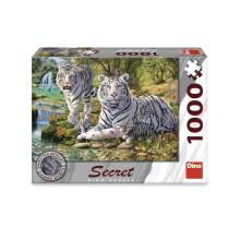 Дино Секретный Пазл 1000 Частей: Белый Тигр