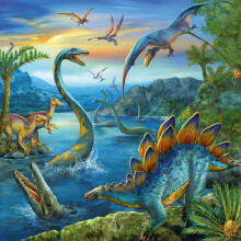 Ravensburger puzle 3x49 gabali dinozauri