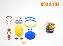 HEY CLAY modelēšanas māls Minions Bobs un Tims