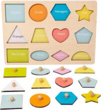 Adena Montessori Wooden Art.294587 Montessori koka puzle-dēlis