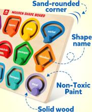 Coogam Wooden Colour Shape Art.294588  Деревянная развивающая доска- пазл Монтессори