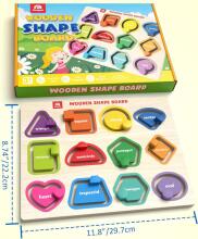 Coogam Wooden Colour Shape Art.294588  Деревянная развивающая доска- пазл Монтессори