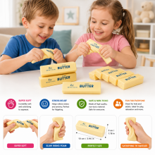 Bebe Basic Squishy  Dumpling Butter Art.294706 Butter Squishy Stress Reliever Soft Toy