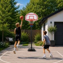 Basketball hoop, adjustable up to 210 cm, freestanding, backboard, rim, MultiGarden