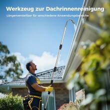 Bebe Basic Gutter Cleaner Art.294721 regulējams notekcauruļu tīrītājs, teleskopisks rokturis ar  nomaināmu birsti