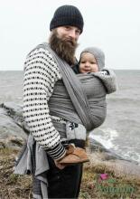 La Bebe™ Huggi Sling Cotton Grey Cloud Art.294742 Woven sling made of natural cotton (470x54 cm)