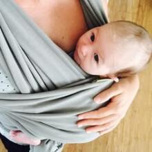 La Bebe™ Huggi Sling Cotton Grey Cloud Art.294742 Woven sling made of natural cotton (470x54 cm)