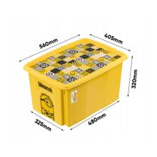 Box with lid 45L Karolina &ldquo;Minions Mosaic&rdquo; 55.5x40x30cm yellow