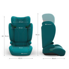 KINDERKRAFT Bērnu sēdeklis I-SPARK 2 PLUS i-Size Zaļš