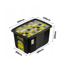 Box with lid 45L Karolina &ldquo;Minions Mosaic&rdquo; 55.5x40x30cm black