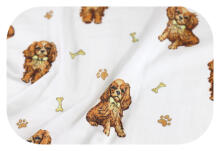 Swaddling blanket / Diaper - 0343 - MUSLIN - size 120x120 - DOG